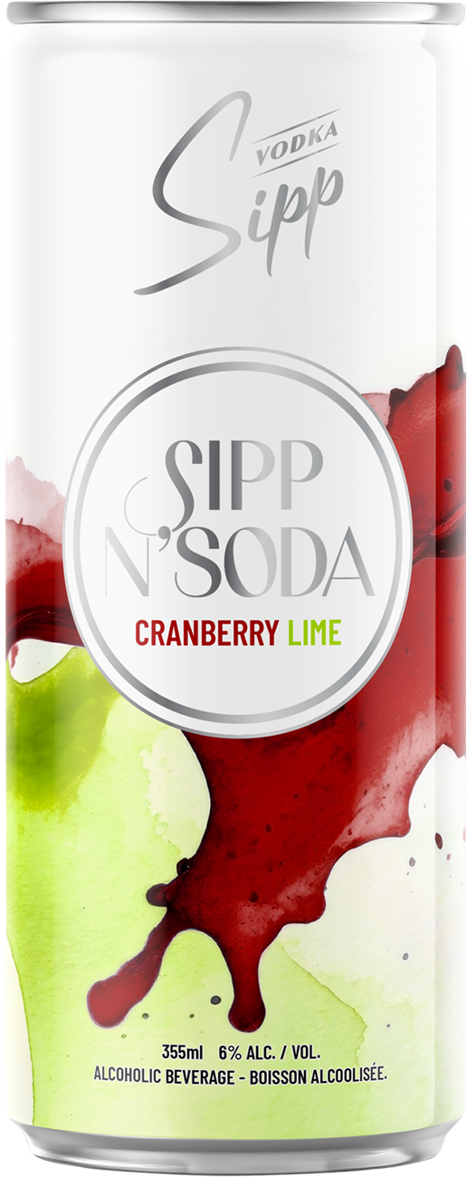 Sipp N'Soda Cranberry Lime can