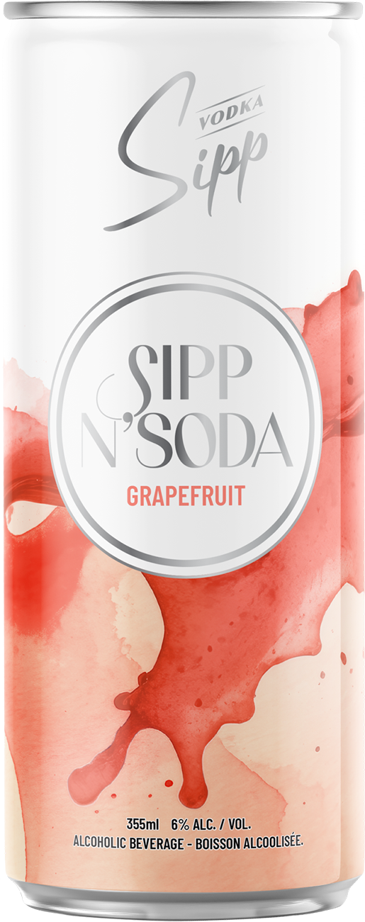 Sipp N'Soda Grapefruit can